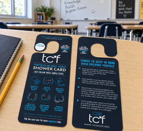 Free Testicular Self-Exam Shower Card